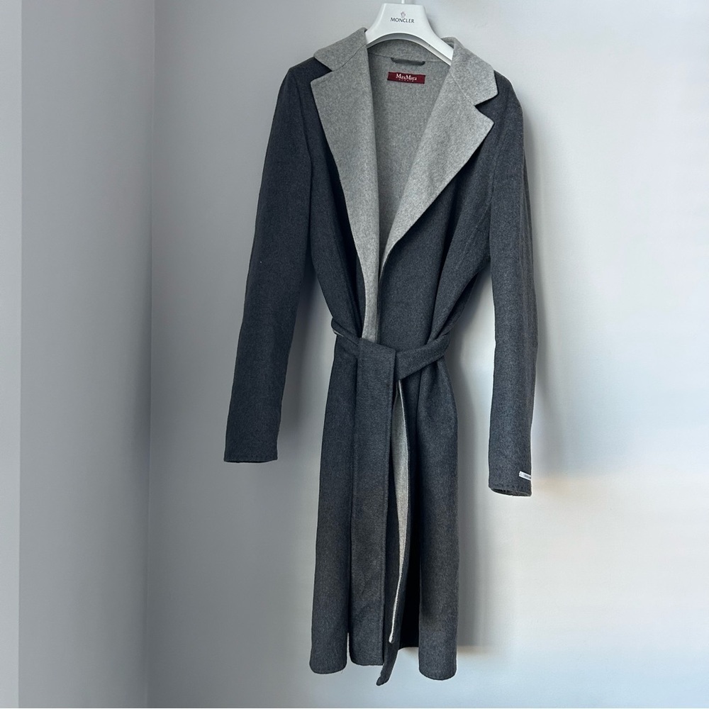 Weekend MaxMara Double Faced Wool Robe Coat - Picture 2 of 9